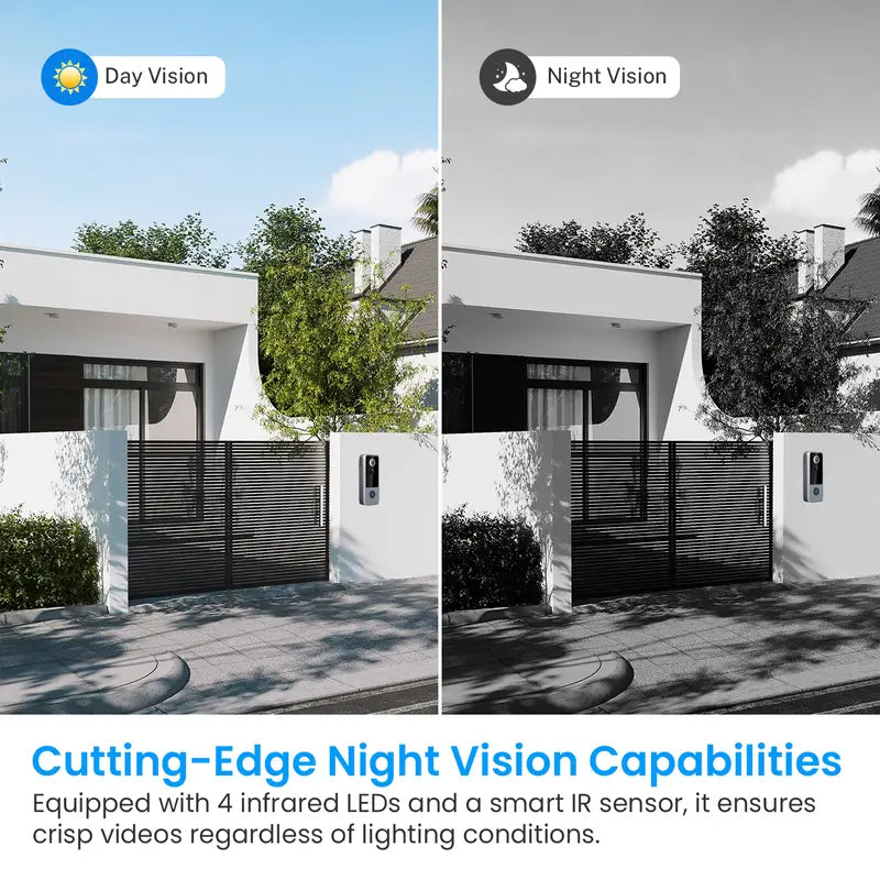 GuardianBell Pro AI Night Vision Doorbell