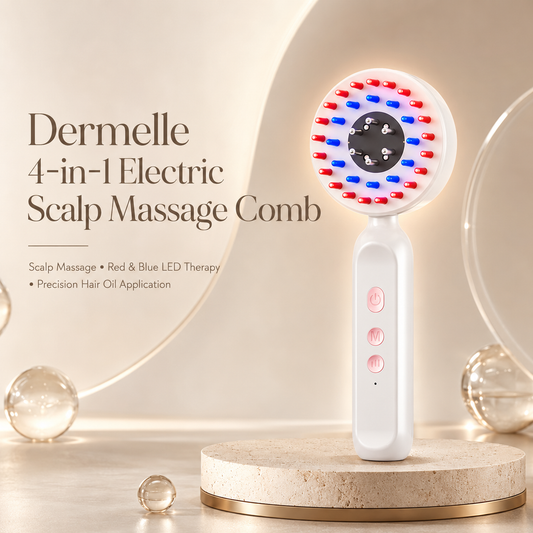 Dermelle 4-in-1 Electric Scalp Massage Comb