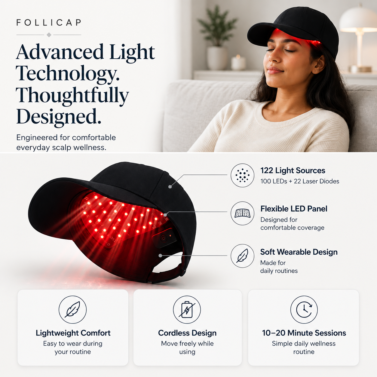 Follicap LED Hair Growth Therapy Cap