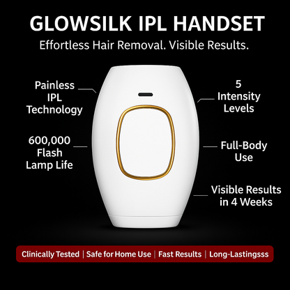 GlowSilk IPL Hair Removal Handset – Smooth Skin at Home
