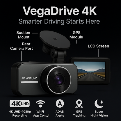 VegaDrive - 4K Full HD Smart Dash Camera