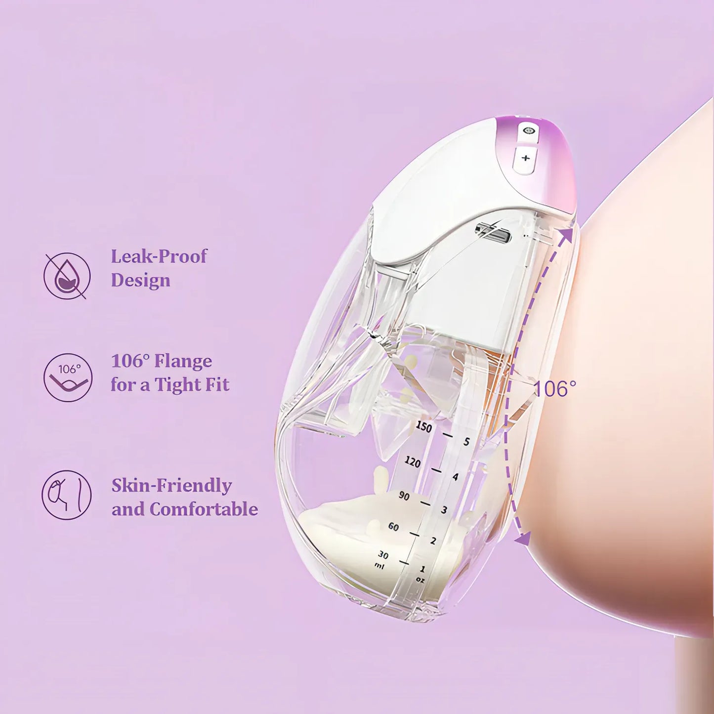 NurturaFlow Wearable Breast Pump – Hands-Free, Quiet & Rechargeable