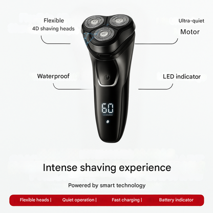 SmoothTrim One – 4D Electric Shaver with Pop-Up Trimmer